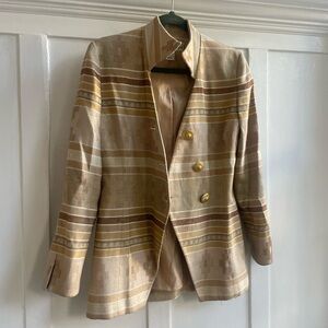 Vintage Christian Dior Women's southwestern Striped knit Blazer
